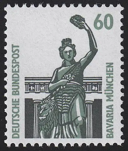 1341A v Sehenswürdigkeiten 60 Pf Bavaria München, **