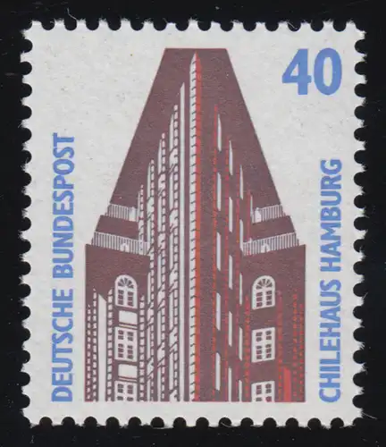 1379 Sehenswürdigkeiten 40 Pf Chilehaus Hamburg, **