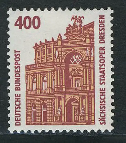 1562 u Sehenswürdigkeiten 400 Pf Semperoper Dresden gelbe Gummierung, **