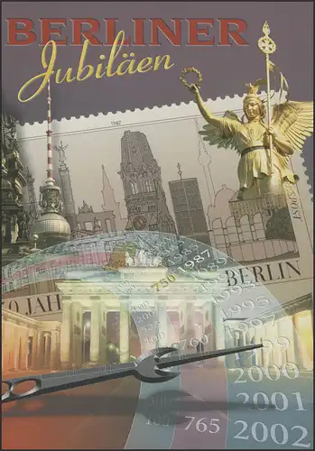 Reichstag de Berlin avec DDR 3075-3078 ESSt et hologramme de l'imprimerie fédérale