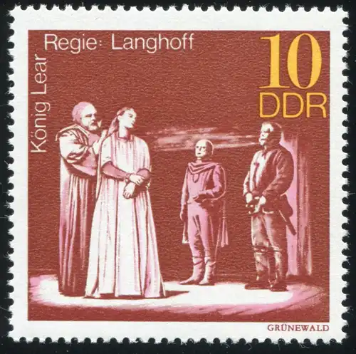 1850 Théâtre 10 Pf avec défauts de plaque PLF tache dans l'épaule, champ 15, **