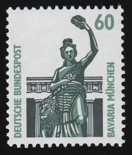 1341u SWK gelbe Gum. 60 Pf 500er-Rolle, Rollenanfang Nr. 500 **