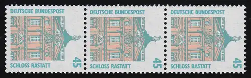 1468u SWK jaune Gum. 45 Pf 2000er-Rolle, 3 bandes + n° **