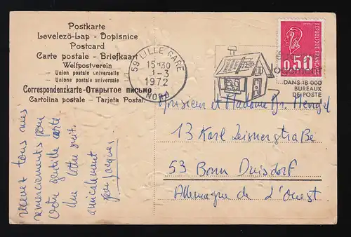 Penez à moi, belle-mère violet, Lille Gare Nord vers Bonn Duisdorf