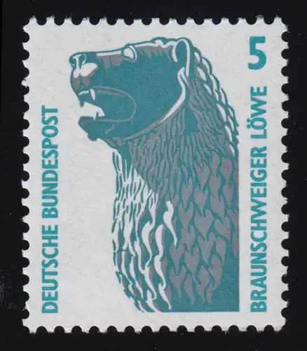 1448uI SWK jaune Gum. 5 Pf 2000, marque unitaire + n° **