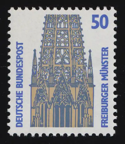 1340u SWK Gum jaune. 50 Pf 500 rouleau, début de rouleau n° 500 **