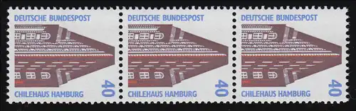 1379u SWK jaune gum. 40 Pf, 3 bandes + n° **