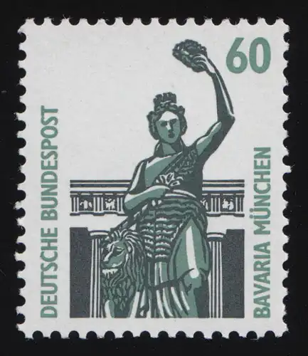 1341u SWK Gum jaune. 60 Pf 300 rouleau, début de rouleau N° 300 **