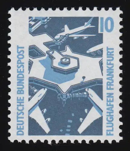 1347u SWK Gum jaune 10 Pf, début de rouleau n° 500 **