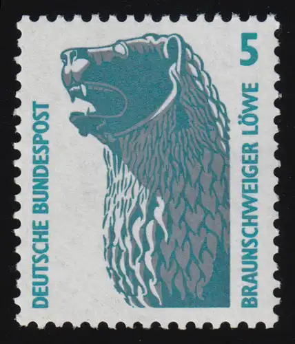 1448uI SWK gelbe Gum. 5 Pf 500er-Rolle, Rollenanfang Nr. 500 **
