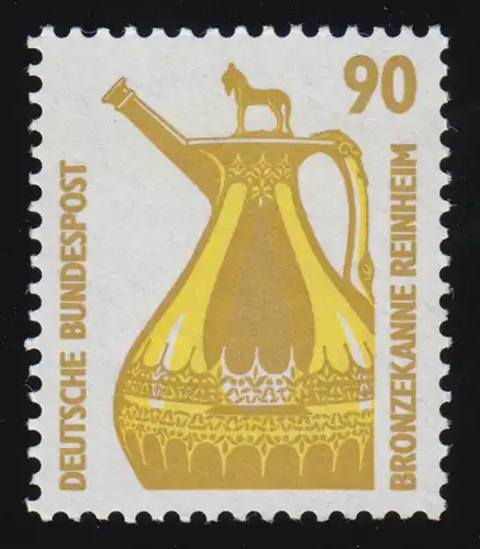 1380 SWK Gum. jaune 90 Pf, début de rouleau n° 300 **