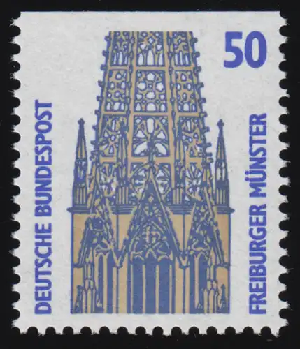 1340C v Sehenswürdigkeiten 50 Pf Freiburger Münster WEISSE Gummierung, **