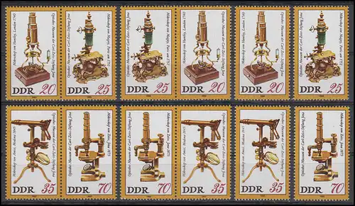 2534-2537 Optisches Museum Carl Zeiss und Mikroskope, 16 ZD + 4 Ezm, Set **