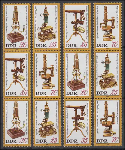 2534-2537 Musée optique Carl Zeiss et microscopes, 16 ZD + 4 Ezm, set **