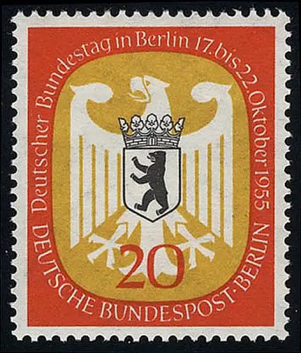 130 Bundestag Berlin 20 Pf, postfrisch **