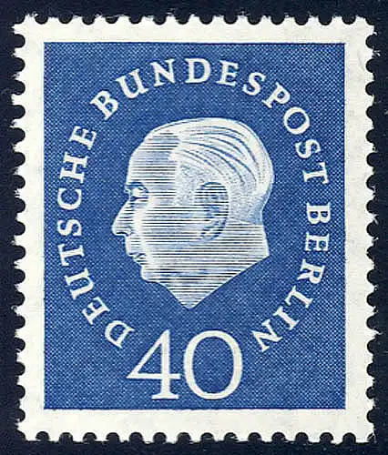 185 Theodor Heuss 40 Pf ** post-fraîchissement