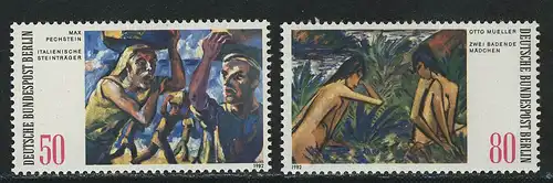 678-679 Moderne Gemälde von Max Pechstein und Otto Mueller 1982, Satz **