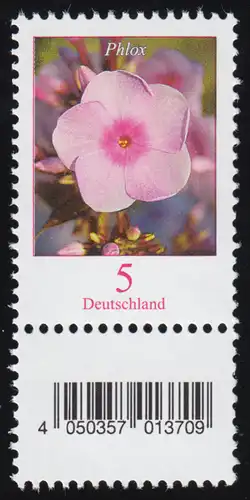 3296 Phlox 5 Cent 500er-Rolle, mit KLEINER Nummer und Codierfeld (geschl. 4) **