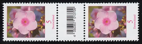 3296 Phlox 5 Cent 500er KLEINE Nr., Paar mit Nr., CF (geschl. 4), ohne Nr. **
