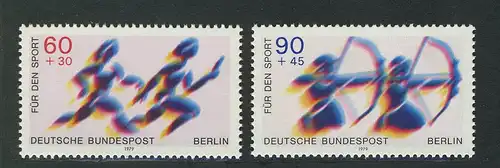 596-597 Sporthilfe Staffellauf und Bogenschießen 1979, Satz **
