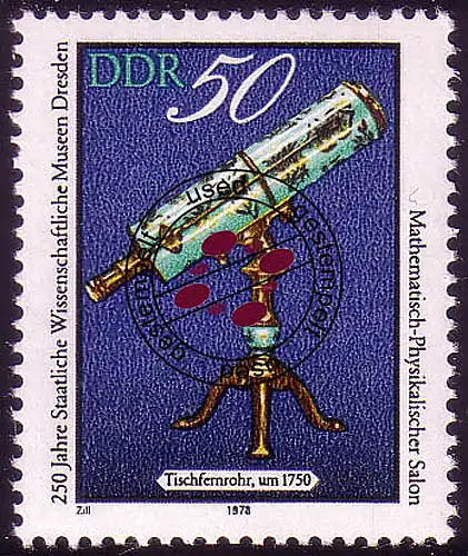 2375 Musée Dresden Télescope 50 Pf O Tamponné