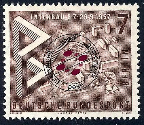 160 Bau Austellung 7 Pf Modell Hansaviertel O