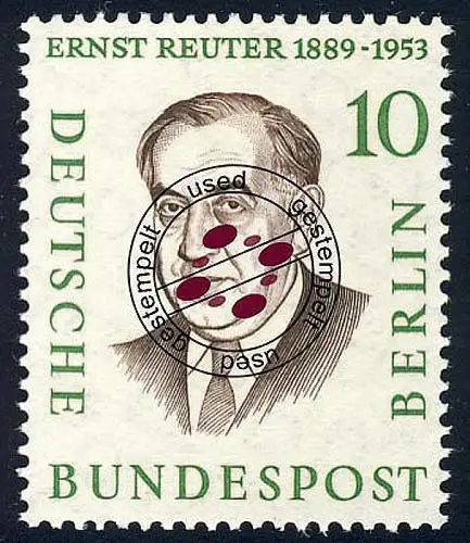 165 Hommes de l'Histoire 10 Pf Ernst Reuter O