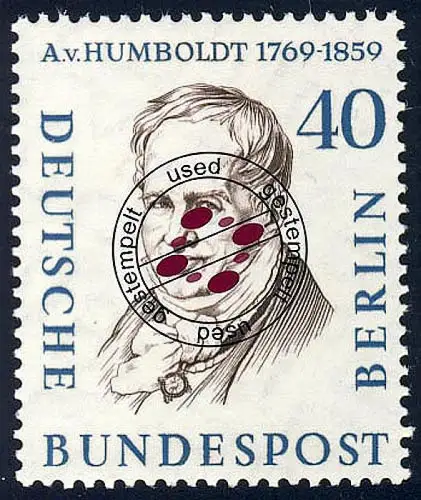 171 Männer der Geschichte 40 Pf von Humbolt, gestempelt O