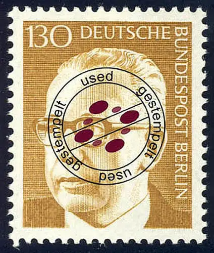 429 Gustav Heinemann 130 Pf, gestempelt O