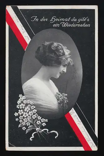 Portrait Dans la maison il y a un au revoir Res. Inftr. Regt. 130 17.10.1916