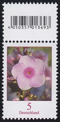 3296 Phlox 5 cents en rouleau de 200, avec champ de code (ouvert 4) **