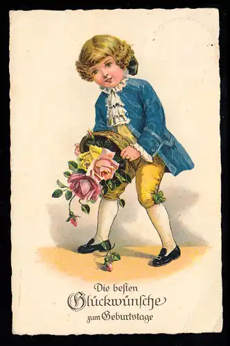 petit cavalier apporte roses, anniversaire de félicitations, Bad Oeynhausen 13.7.1938