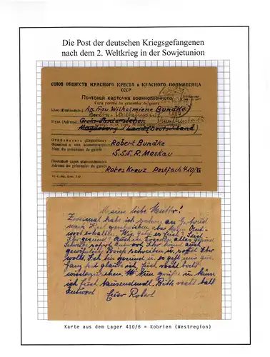 Poste de prisonniers de guerre camp 410/6 Baranovitchi URSS vers Magdeburg 9.9.1946