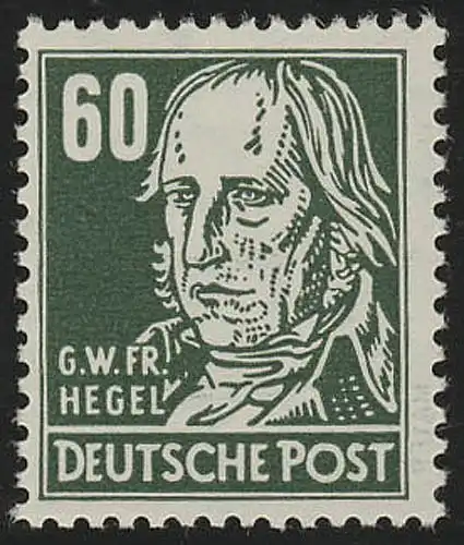 338va XII Georg Hegel 60 Pf Wz.2 XII ** testé
