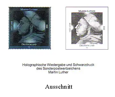 Schwarzdruck aus JB 1996 Martin Luther mit Hologramm SD 19