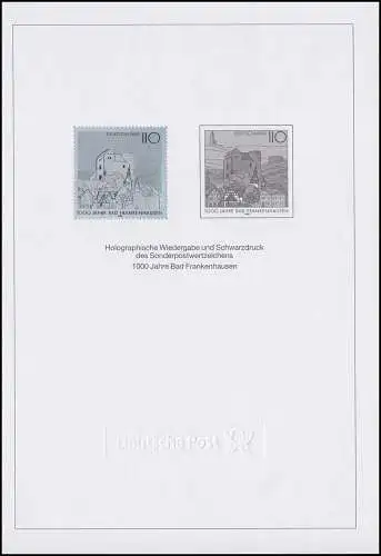 Schwarzdruck aus JB 1998 Bad Frankenhausen+Holgramm SD 21