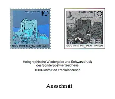 Schwarzdruck aus JB 1998 Bad Frankenhausen+Holgramm 