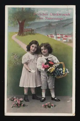 Filles & Jeune Panier de fleurs, Félicitations aux bouquets Nom, Haut Tannwald 17.9.12