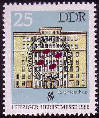 3038 Leipziger Automne Foire 25 Pf 1986 de Block 85 O