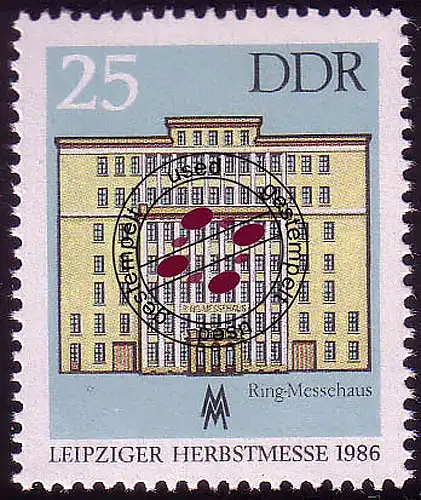 3038 Leipziger Herbstmesse 25 Pf 1986 aus Block 85 O gestempelt