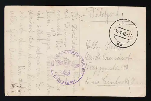 Kinder läuten Glocken, bringen Blumen, Hartelijk Gefeliciteerd, Feldpost 15.9.42