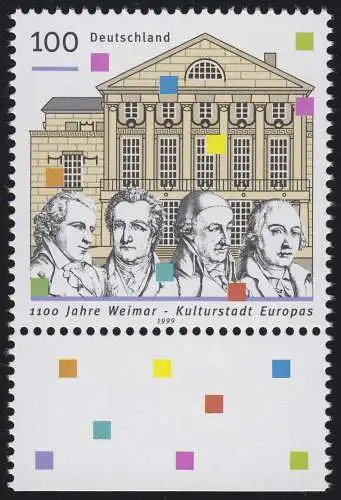 2028II Weimar, type II, dessin pâle, ** frais