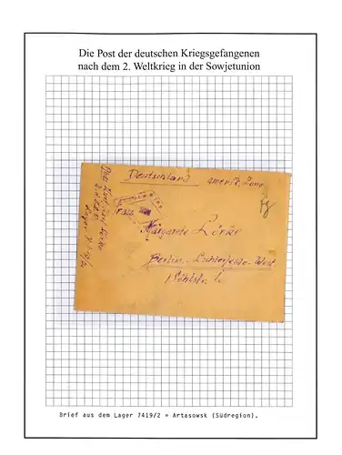 Kriegsgefangenenpost Brief Lager 7149/ 2 Charkow UdSSR nach Berlin  20.2.1948