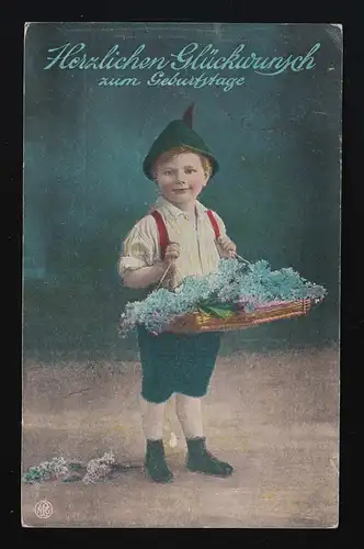 Jeune chapeau en feutre Pantalon à genoux N'oubliez pas, anniversaire, Osnabrück 3.8.1923