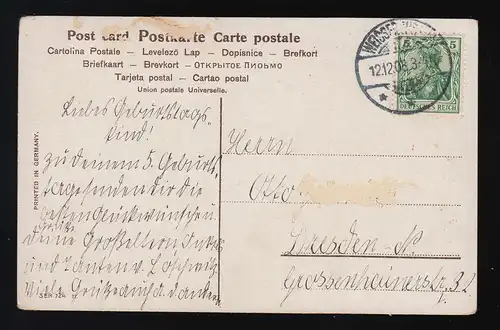 Junge als Knappe gekleidet serviert Präsent, Geburtstag, Weissenfels 12.12.1908