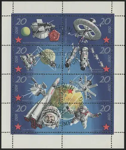 1636-1643 Petit Arc de vol spatial 1971, ESSt Berlin 11.2.1971
