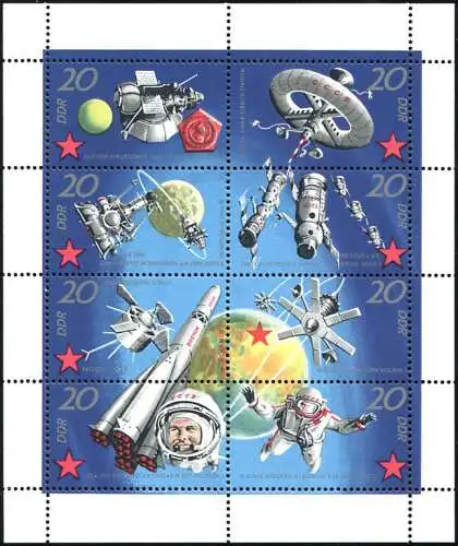 1636-1643 Petit vol spatial 1971, ** post-frais