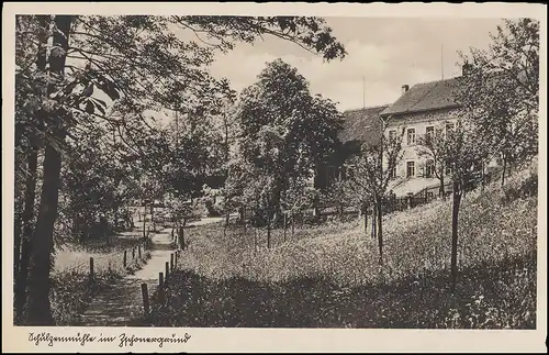 Landpost-Stempel 1938: Steinbach bei Kesselsdorf über DRESDEN A 28 auf AK