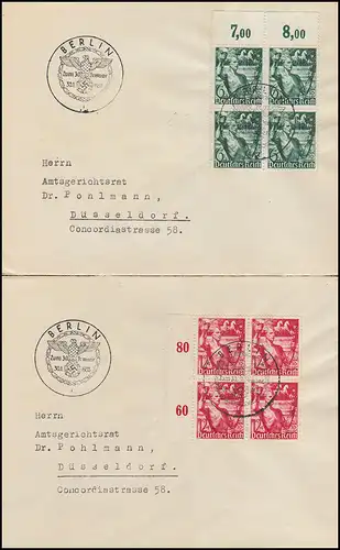 660-661 Prise de pouvoir: 3 paires de lettres avec SSt LEIPZIG, NÜRNBERG, BERLIN 30.1.38