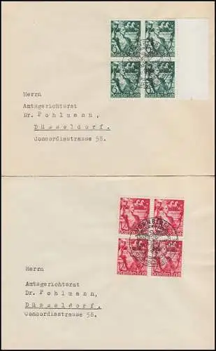 660-661 Machtergreifung: 3 Brief-Paare mit SSt LEIPZIG, NÜRNBERG, BERLIN 30.1.38
